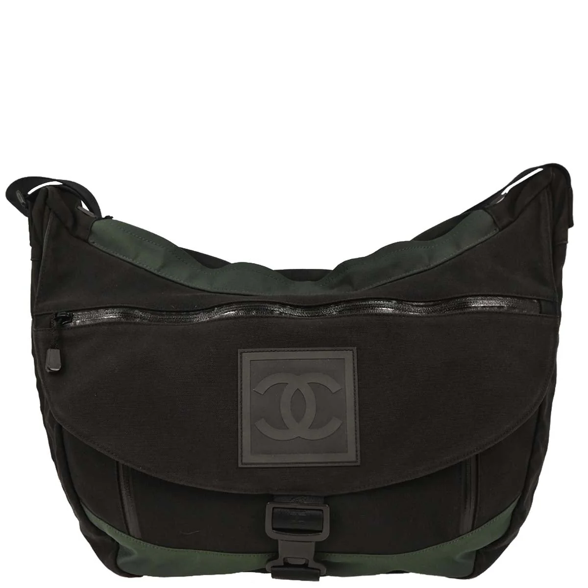 Chanel 2003-2004 Black Nylon Sport Line Shoulder Bag