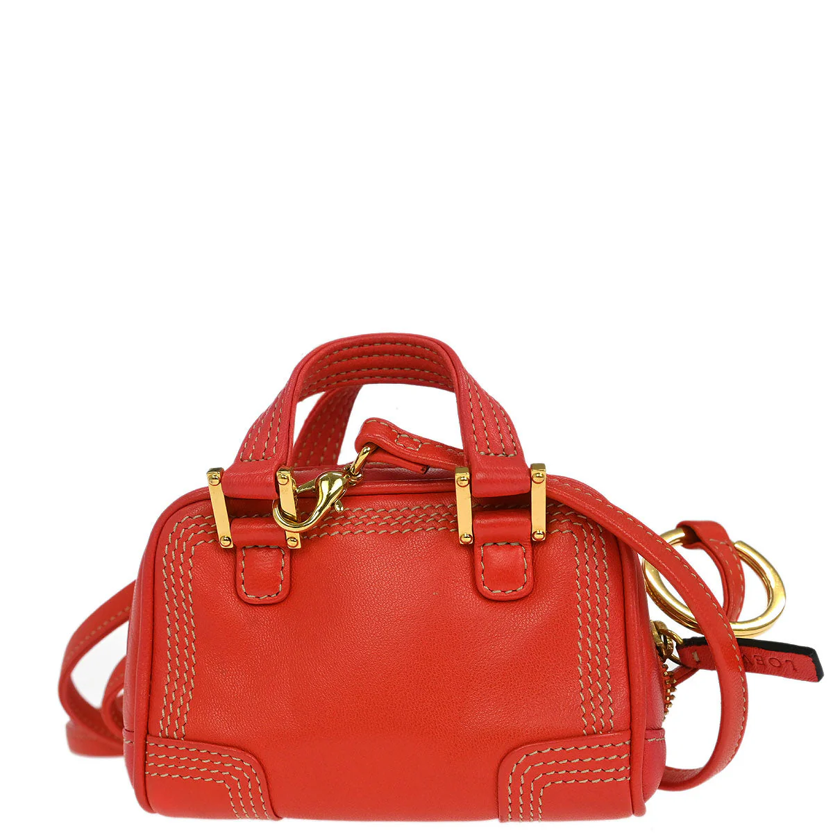 Loewe * Pink Leather Mini Amazona Contenedor Pouch Bag - Image 2