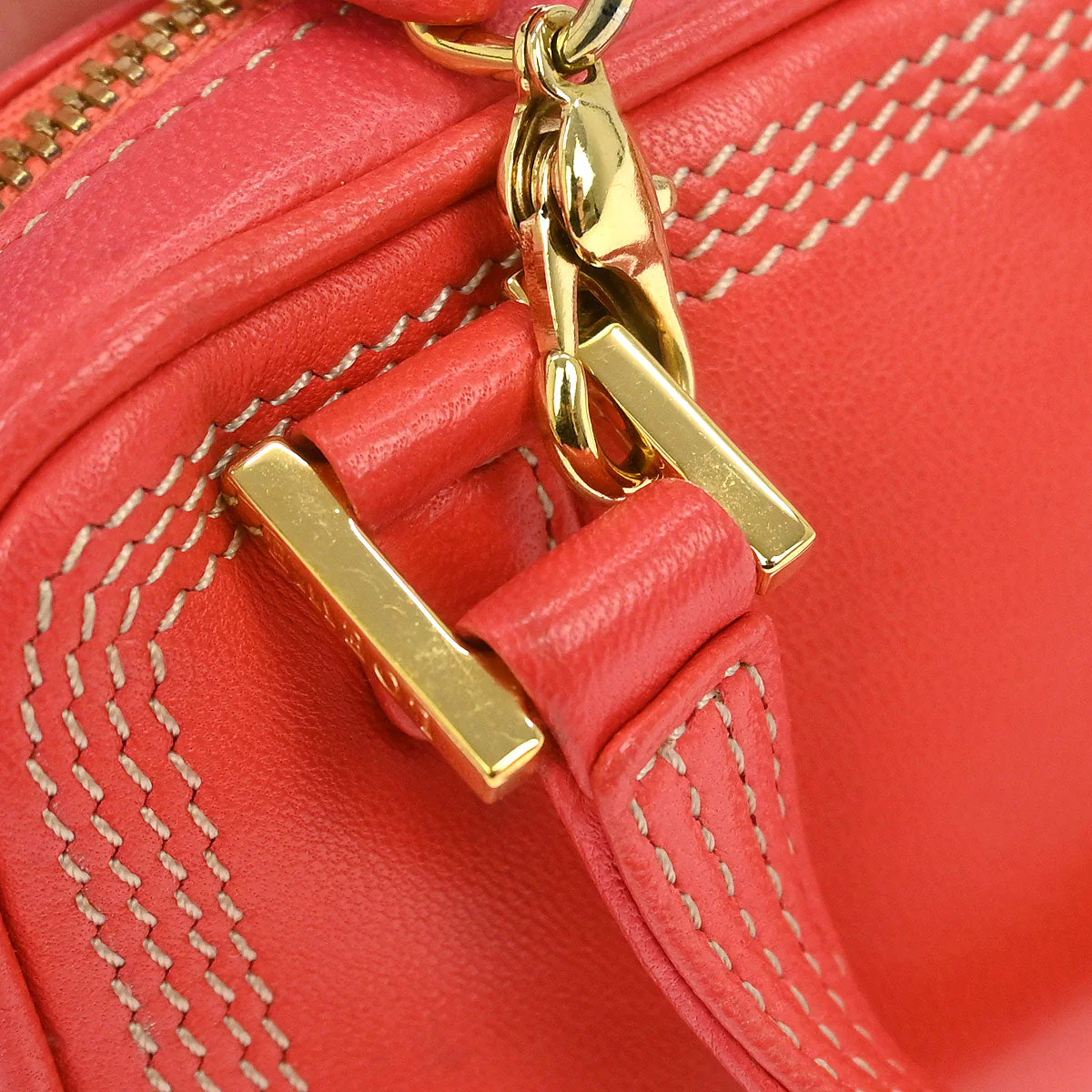 Loewe * Pink Leather Mini Amazona Contenedor Pouch Bag - Image 3