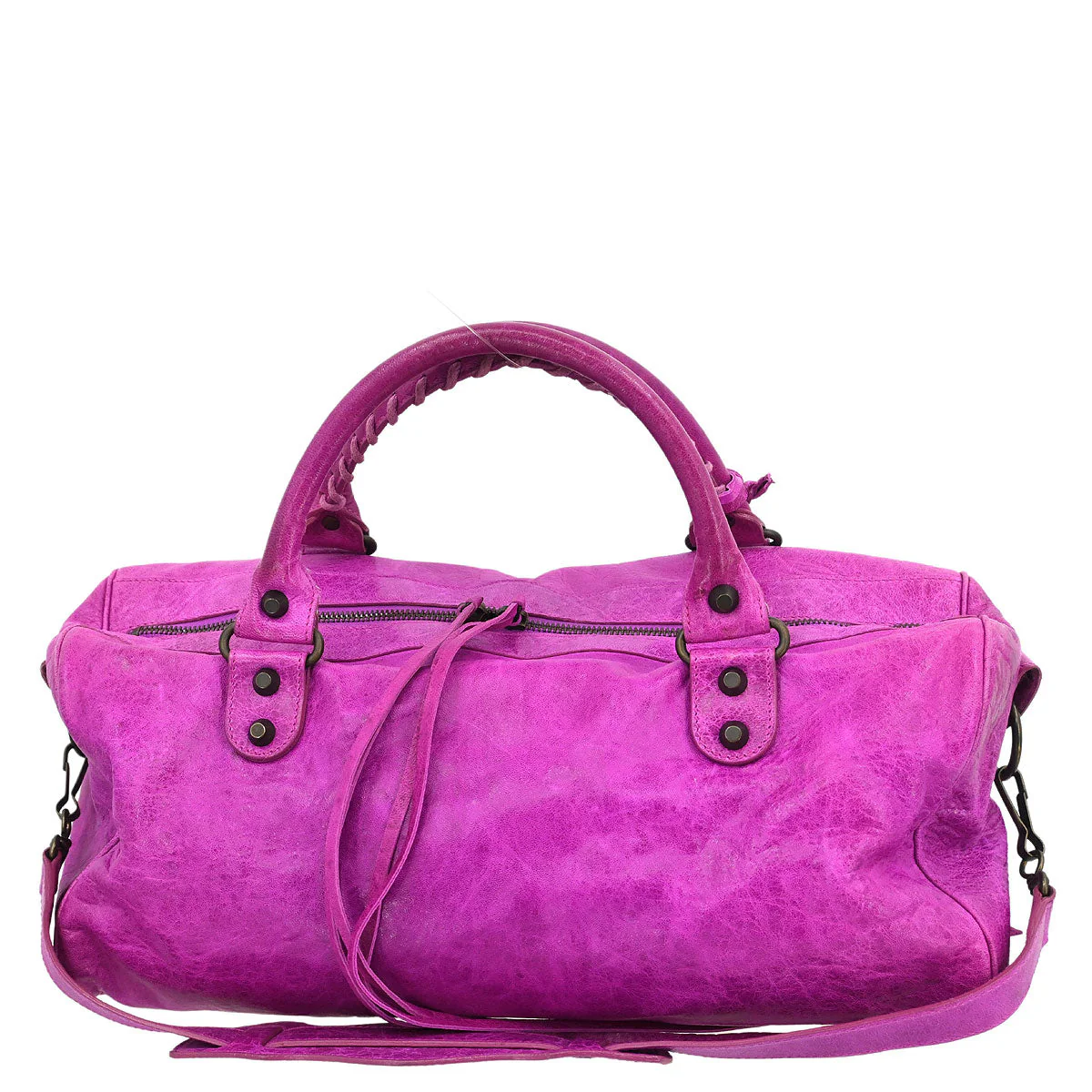Balenciaga Purple Lambskin The Twiggy Handbag - Image 2