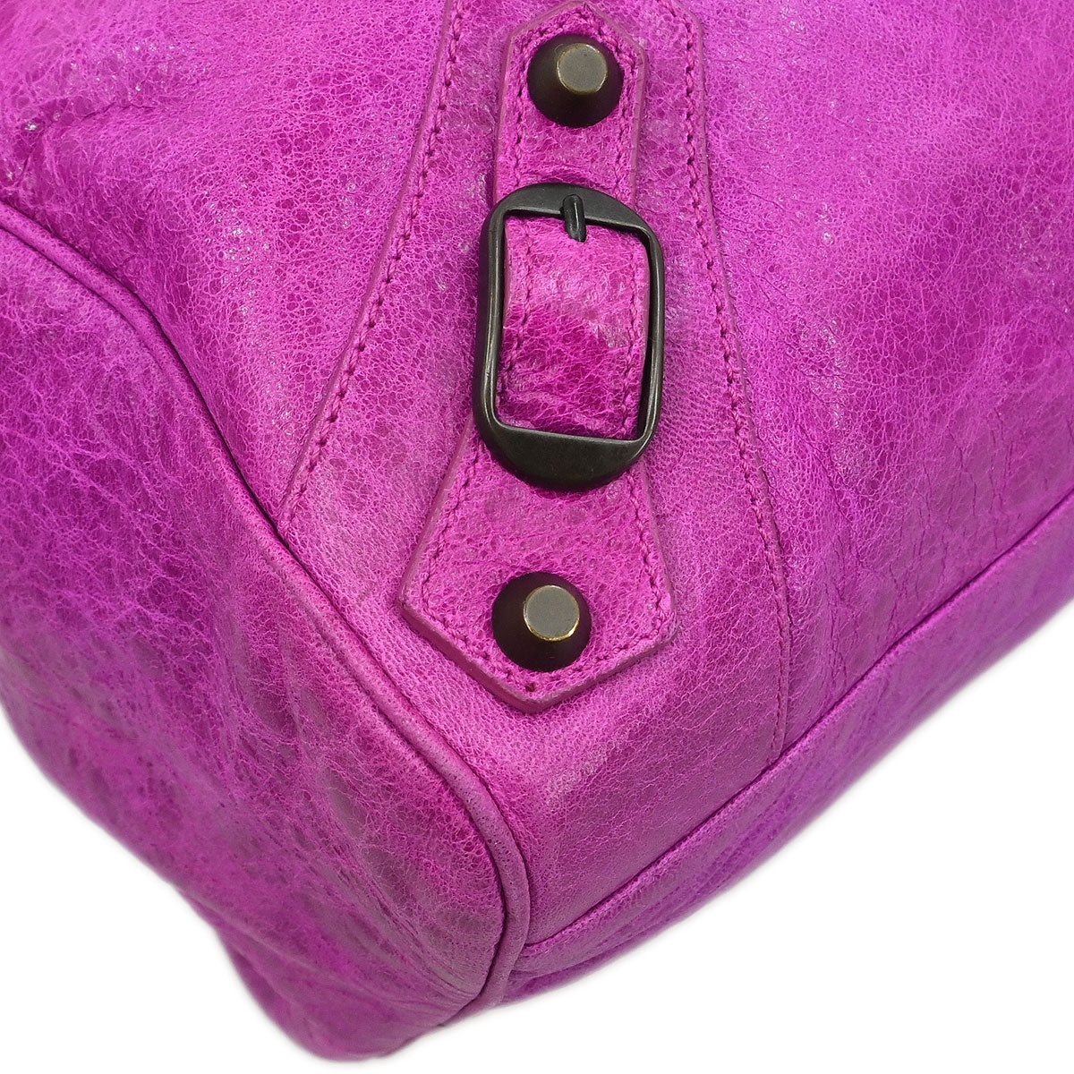 Balenciaga Purple Lambskin The Twiggy Handbag - Image 6