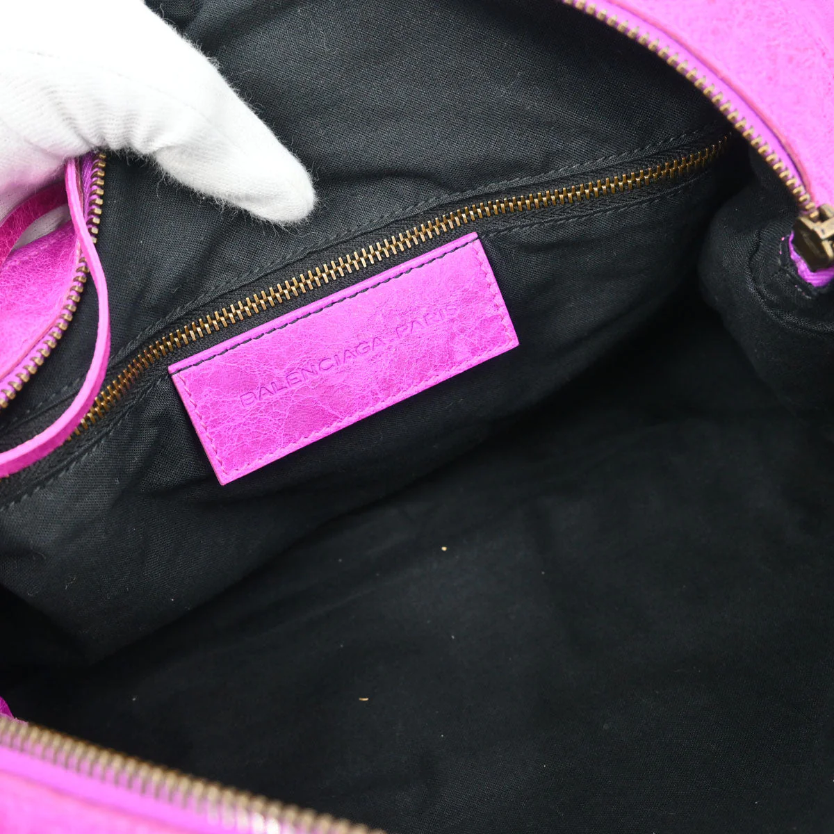 Balenciaga Purple Lambskin The Twiggy Handbag - Image 9