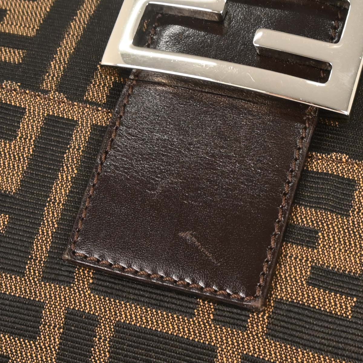 Fendi Brown Zucca Baguette Handbag - Image 3