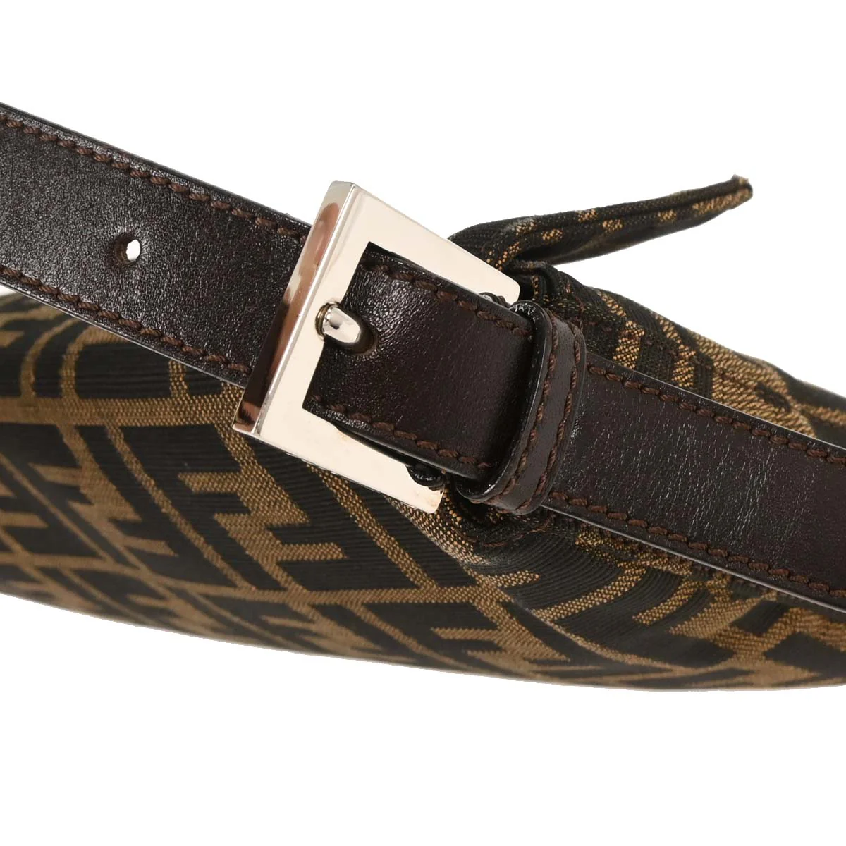 Fendi Brown Zucca Baguette Handbag - Image 4