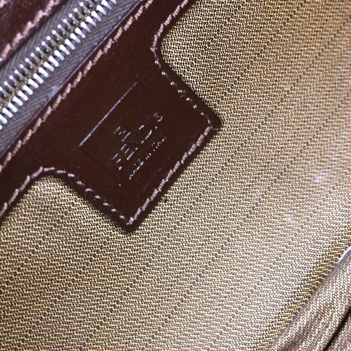 Fendi Brown Zucca Baguette Handbag - Image 9