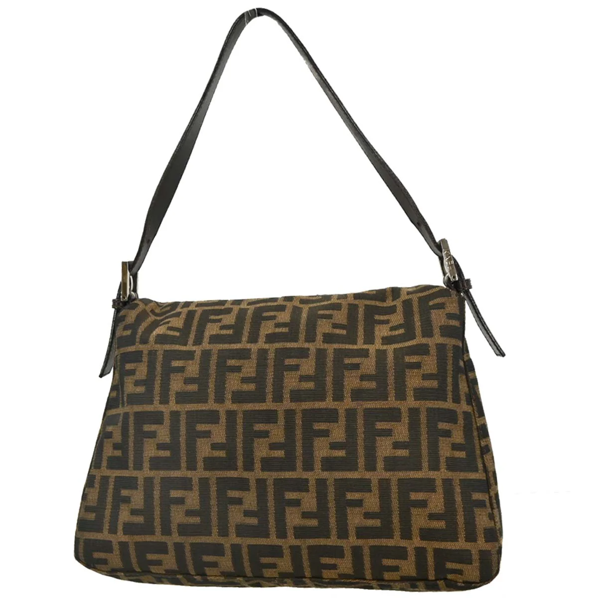 Fendi Brown Canvas Zucca Mamma Baguette Handbag - Image 2