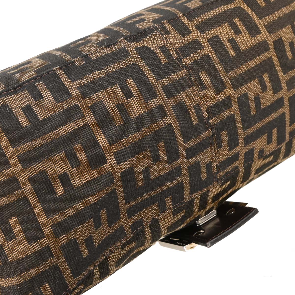 Fendi Brown Canvas Zucca Mamma Baguette Handbag - Image 3