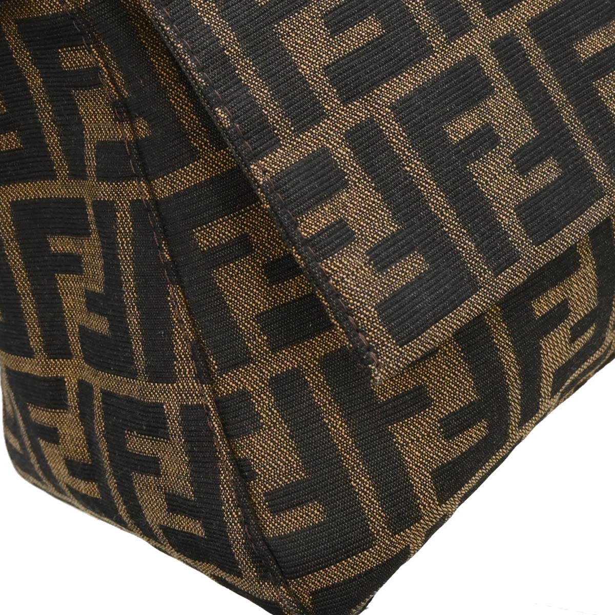 Fendi Brown Canvas Zucca Mamma Baguette Handbag - Image 6