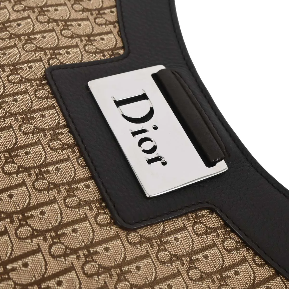 Christian Dior Brown Beige Street Chic Trotter Hobo Bag - Image 6