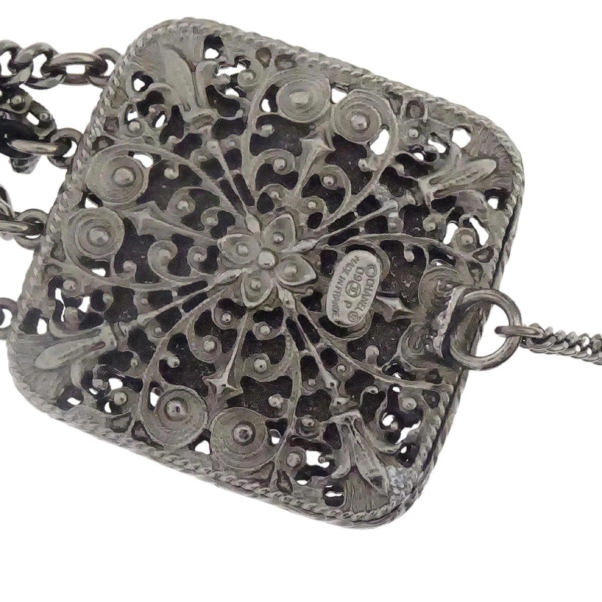 Chanel Chain Belt Silver Gripoix 09P Small Good - Image 3