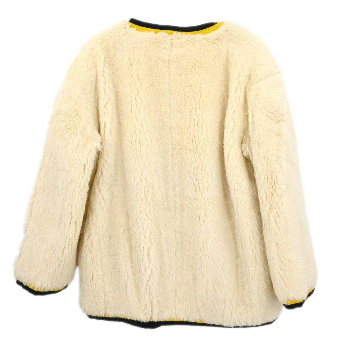 Chanel * 1994 Long Sleeve Alpaca Jacket Coat Ivory #38 - Image 2