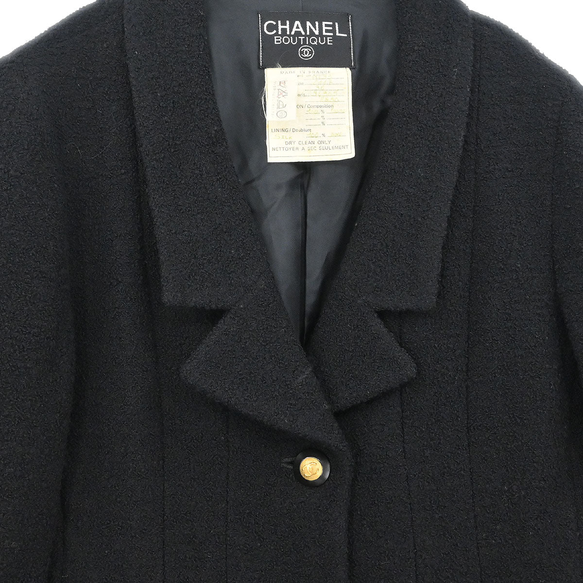 Chanel Setup Suit Jacket Skirt Black #36 - Image 3