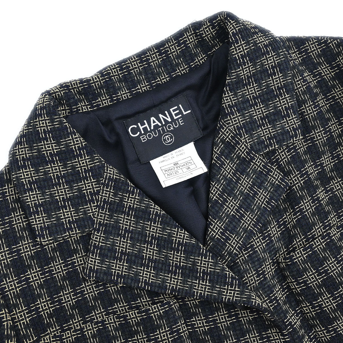 Chanel 1995 Single Breasted Jacket Black  #38 - Image 3