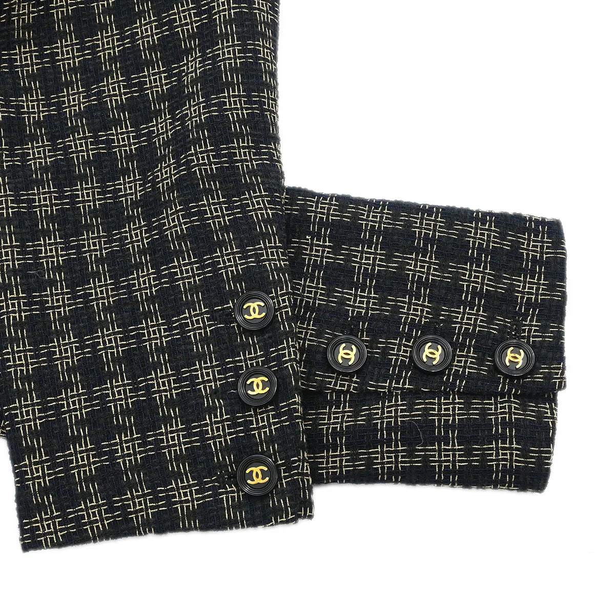 Chanel 1995 Single Breasted Jacket Black  #38 - Image 5