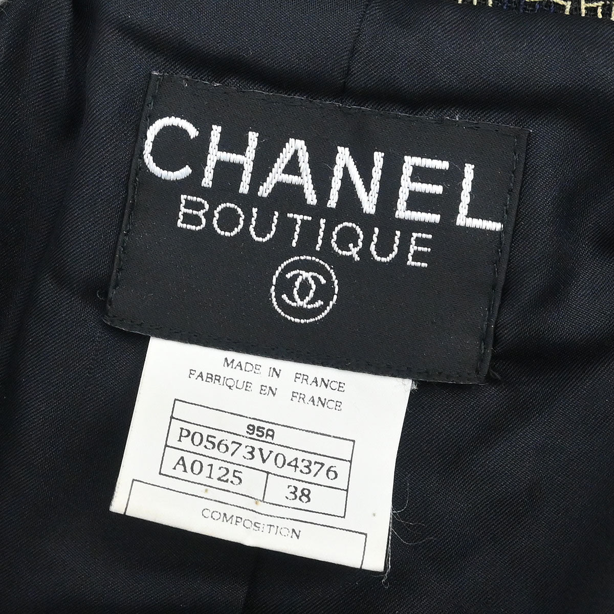 Chanel 1995 Single Breasted Jacket Black  #38 - Image 9