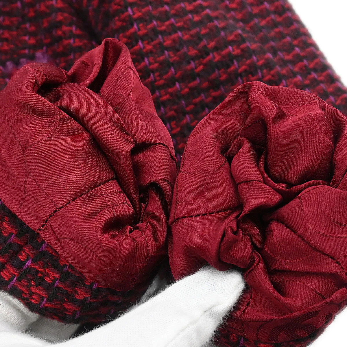 Chanel 2001 Setup Suit Jacket Skirt Tweed Red Black #36 #34 - Image 5