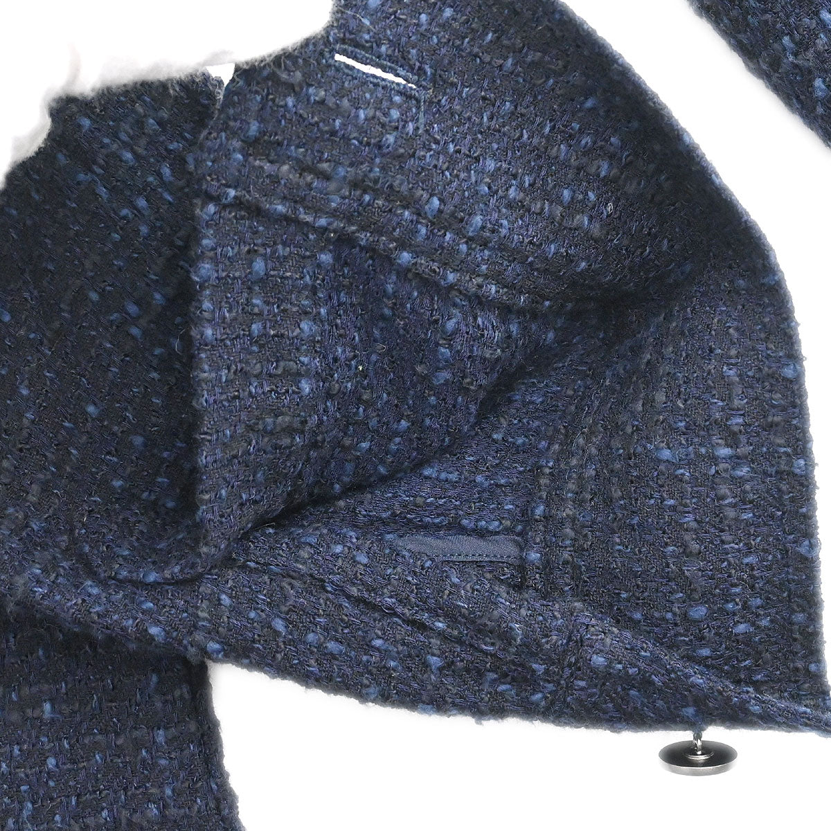 Chanel 2001 Single Breasted Jacket Navy #38 - Image 5