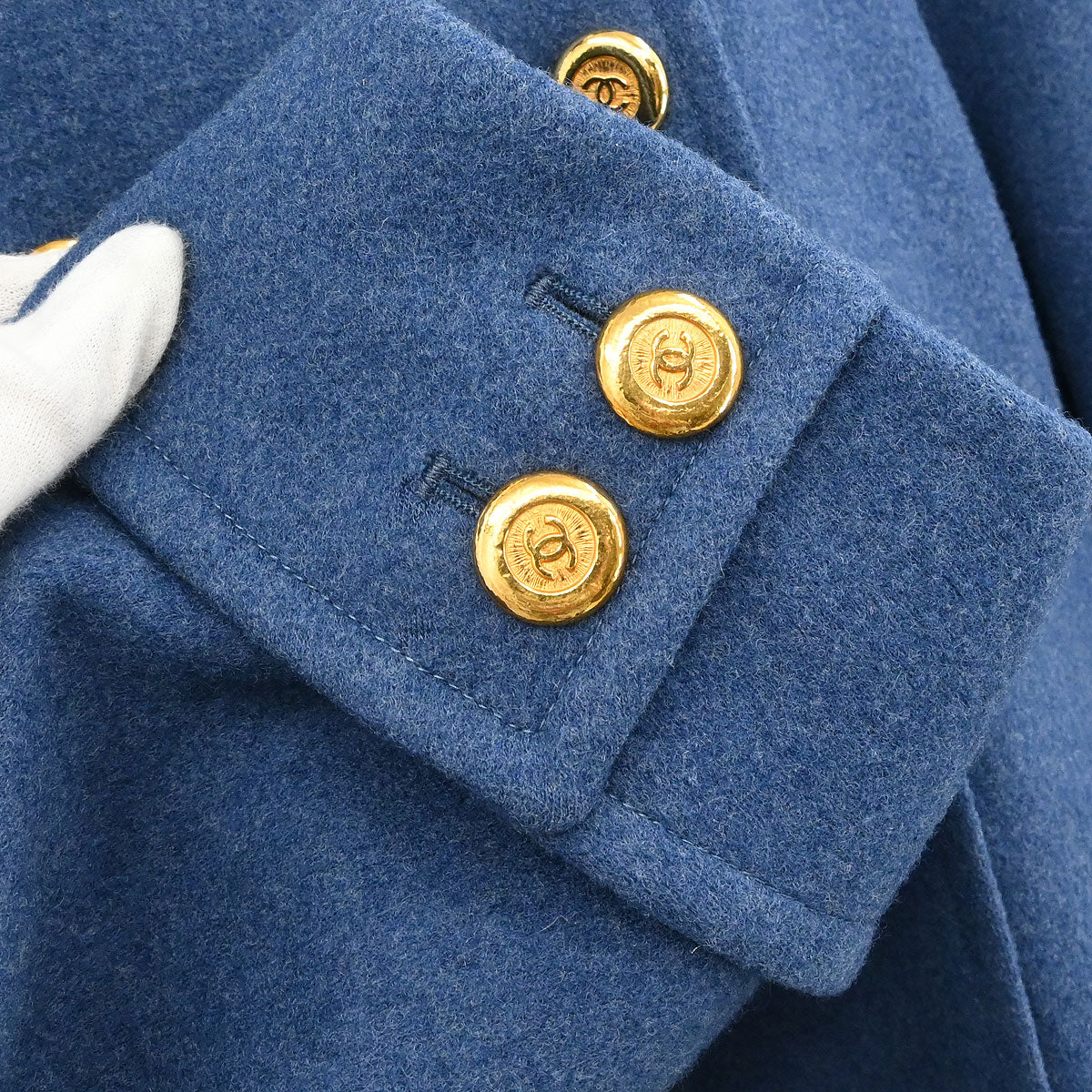 Chanel Double Breasted Jacket Blue - Image 5