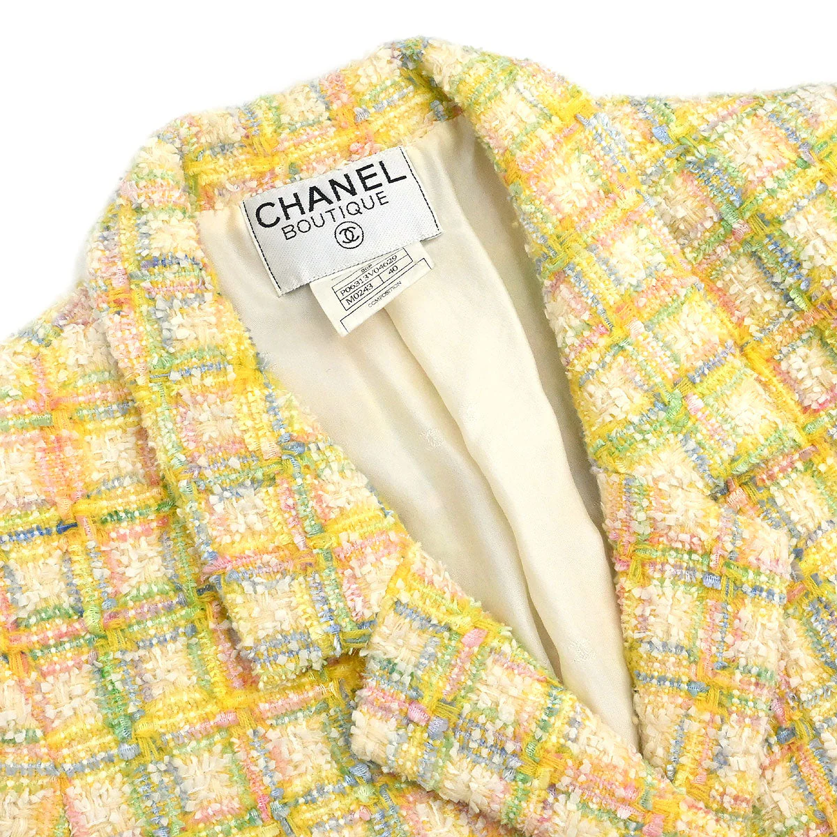 Chanel 1996 Double Breasted Jacket Yellow #40 - Image 3