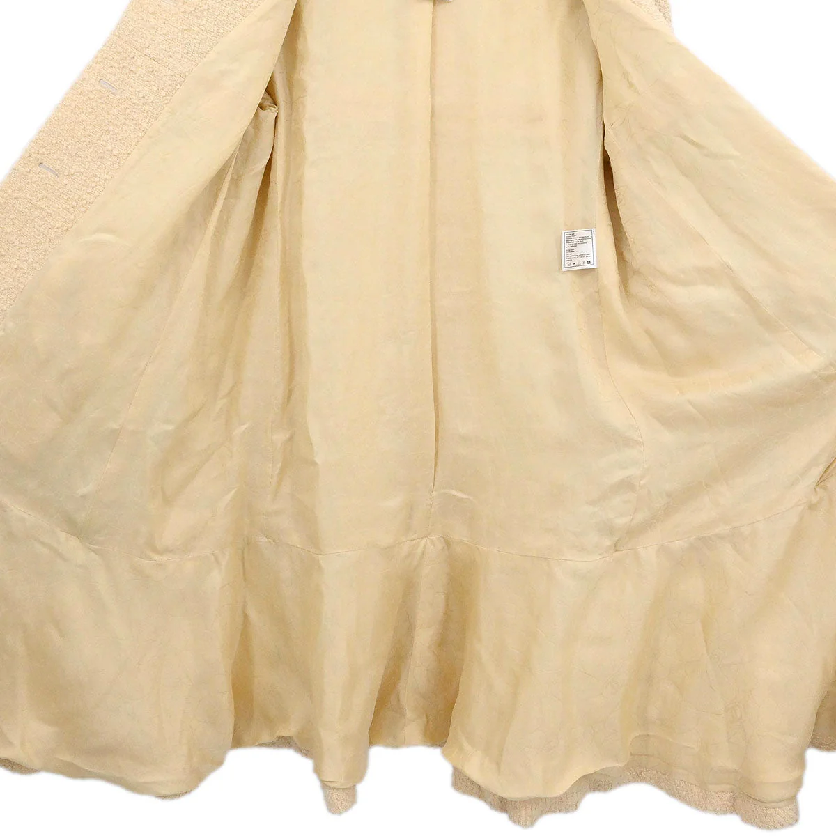 Chanel 2001 Collarless Coat Ivory #40 - Image 6
