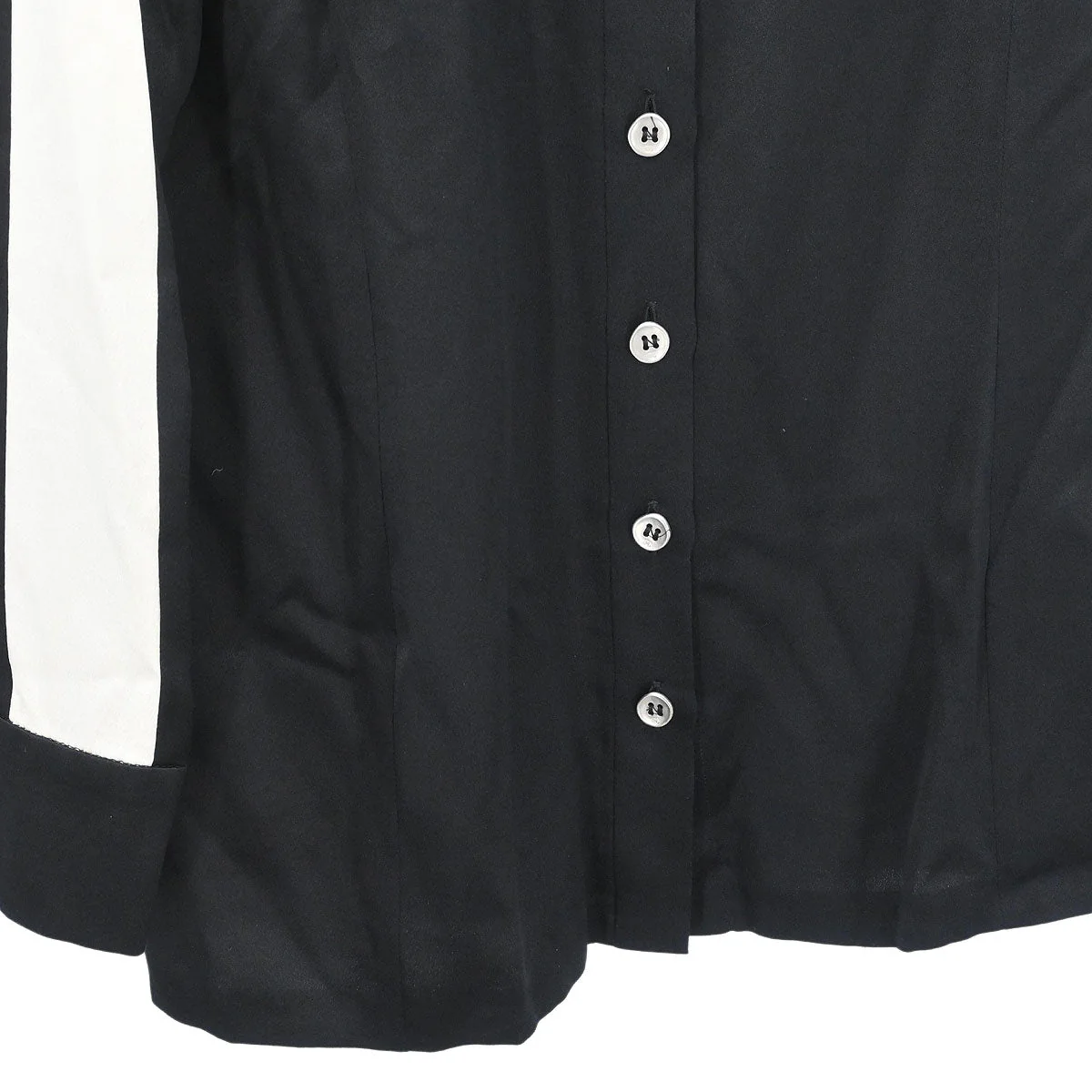 Chanel 1998 Blouse Shirt Black #42 - Image 5
