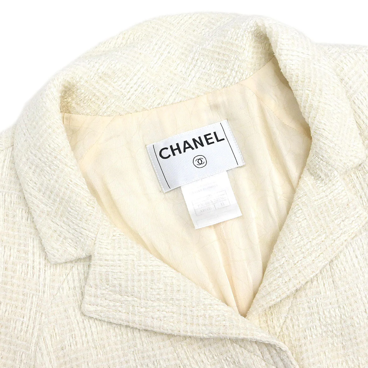 Chanel 2007 Single Breasted Jacket White #34 - Image 3