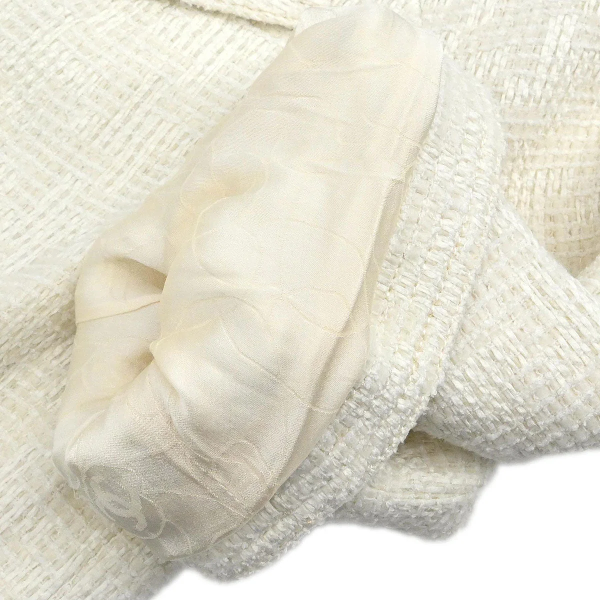 Chanel 2007 Single Breasted Jacket White #34 - Image 5