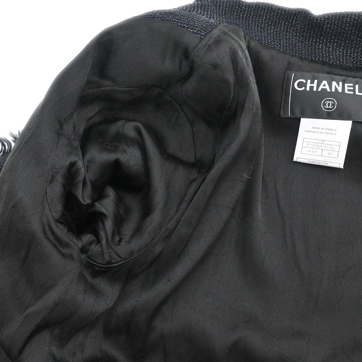 Chanel 2004 Single Breasted Jacket Black #42 - Image 8