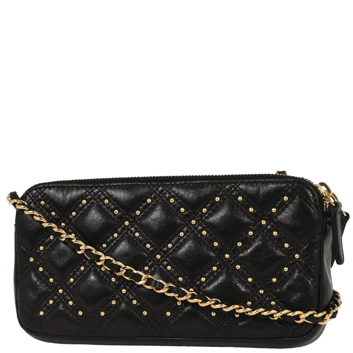 Chanel 2018-2019 Black Lambskin Studded WOC Wallet on Chain Shoulder Bag - Image 2