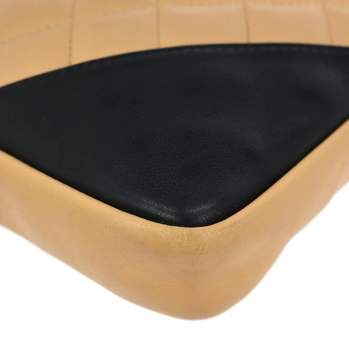 Chanel Beige Black Calfskin Cambon Ligne Crossbody Bag - Image 3