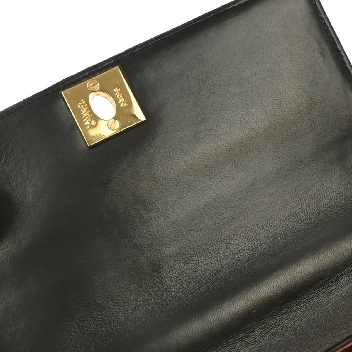 Chanel 1994-1996 Black Lambskin Shoulder Bag - Image 6