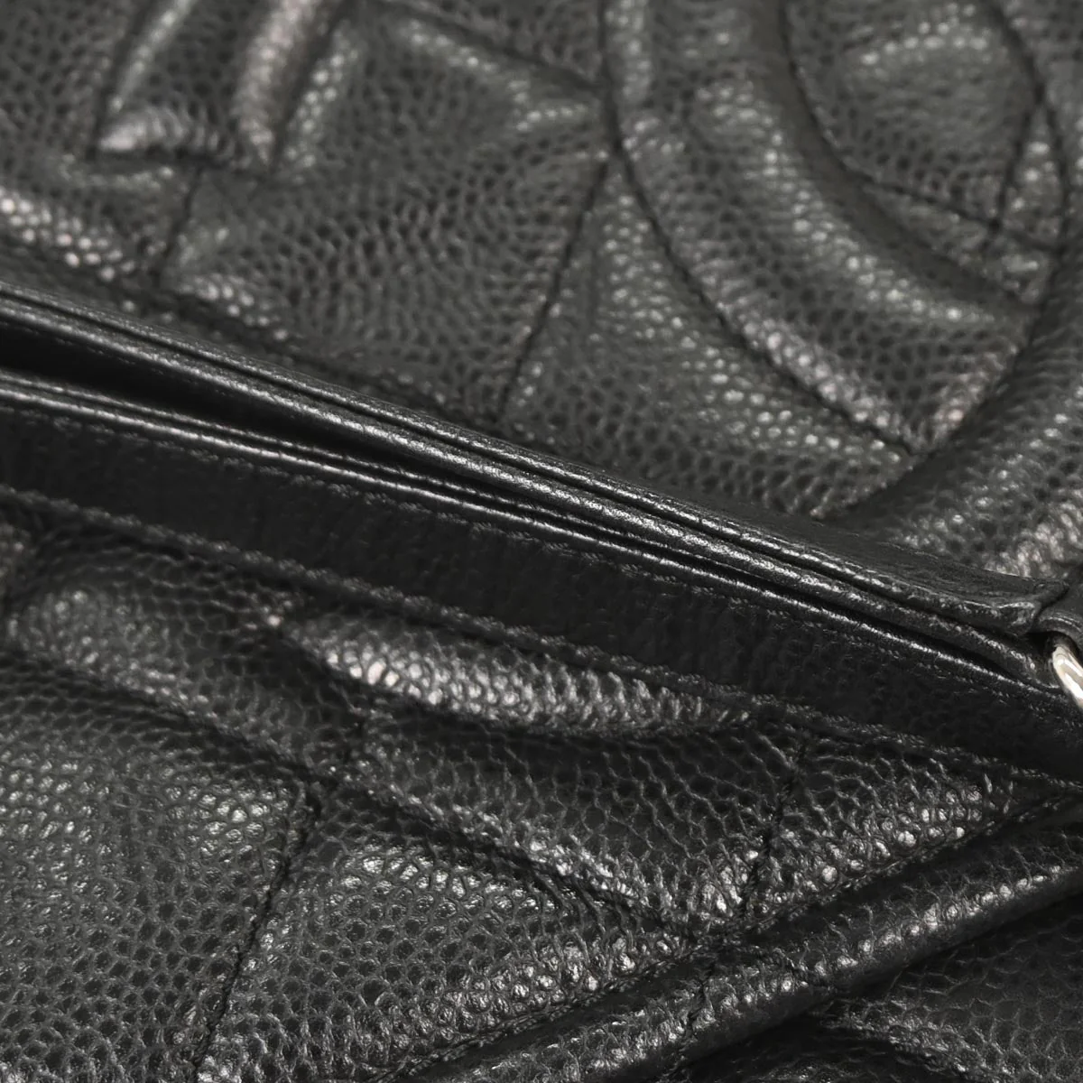 Chanel 2013-2014 Black Caviar Timeless CC Chain Tote Bag - Image 4