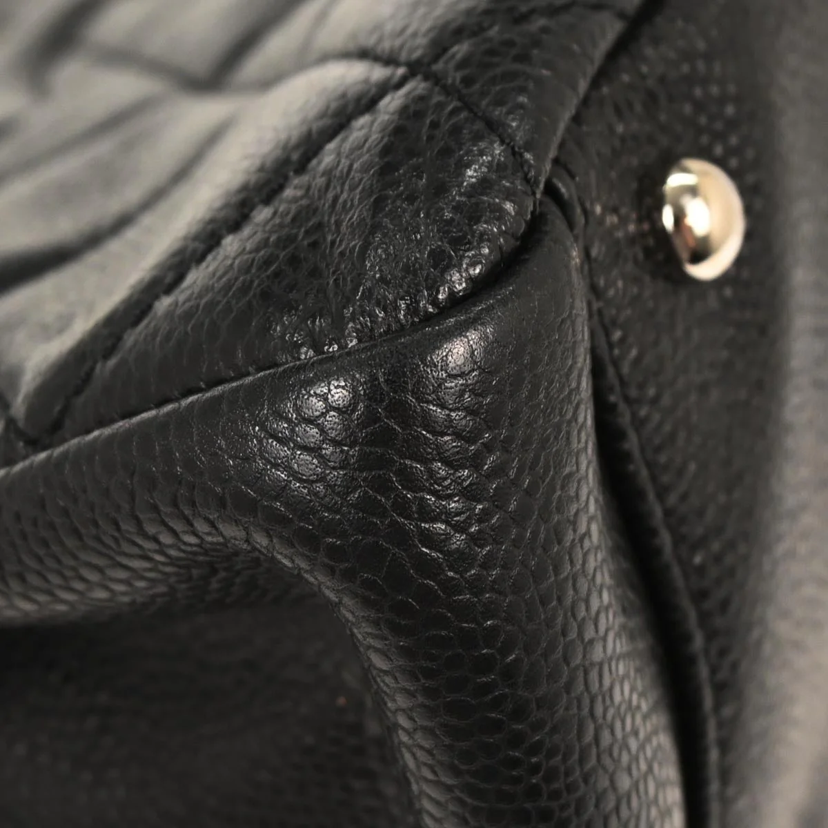 Chanel 2013-2014 Black Caviar Timeless CC Chain Tote Bag - Image 7