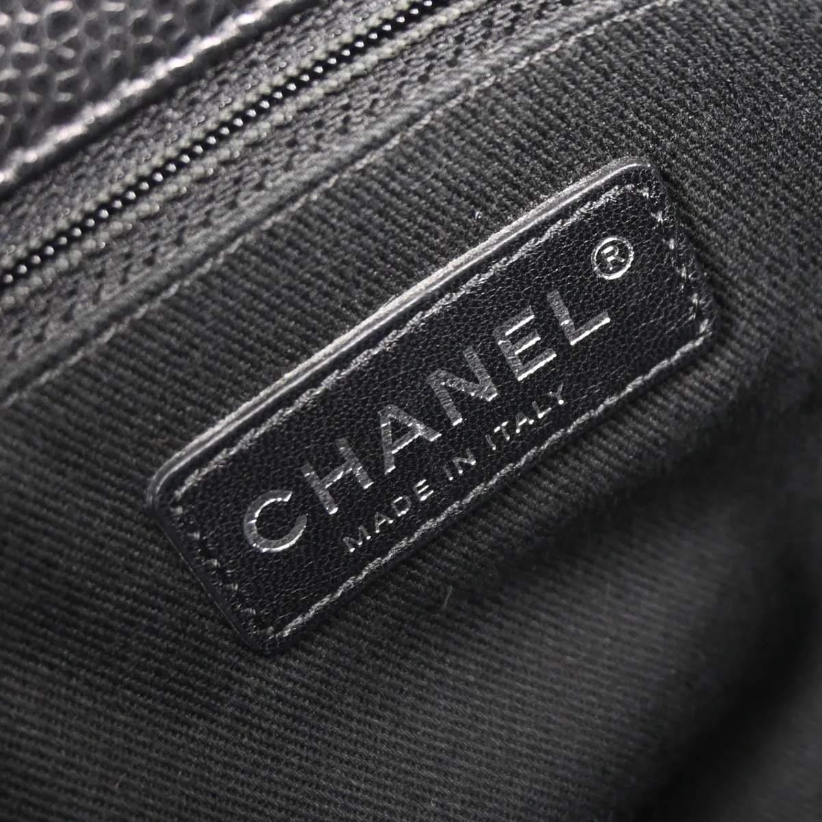 Chanel 2013-2014 Black Caviar Timeless CC Chain Tote Bag - Image 9