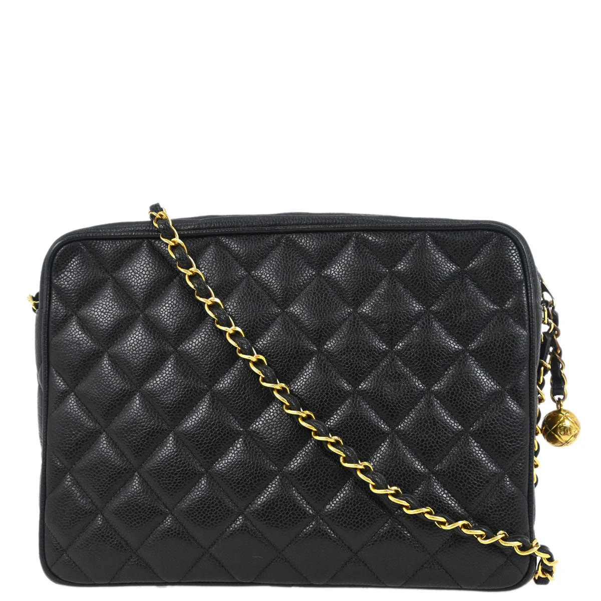 Chanel 1996-1997 Black Caviar Camera Bag Large - Image 2
