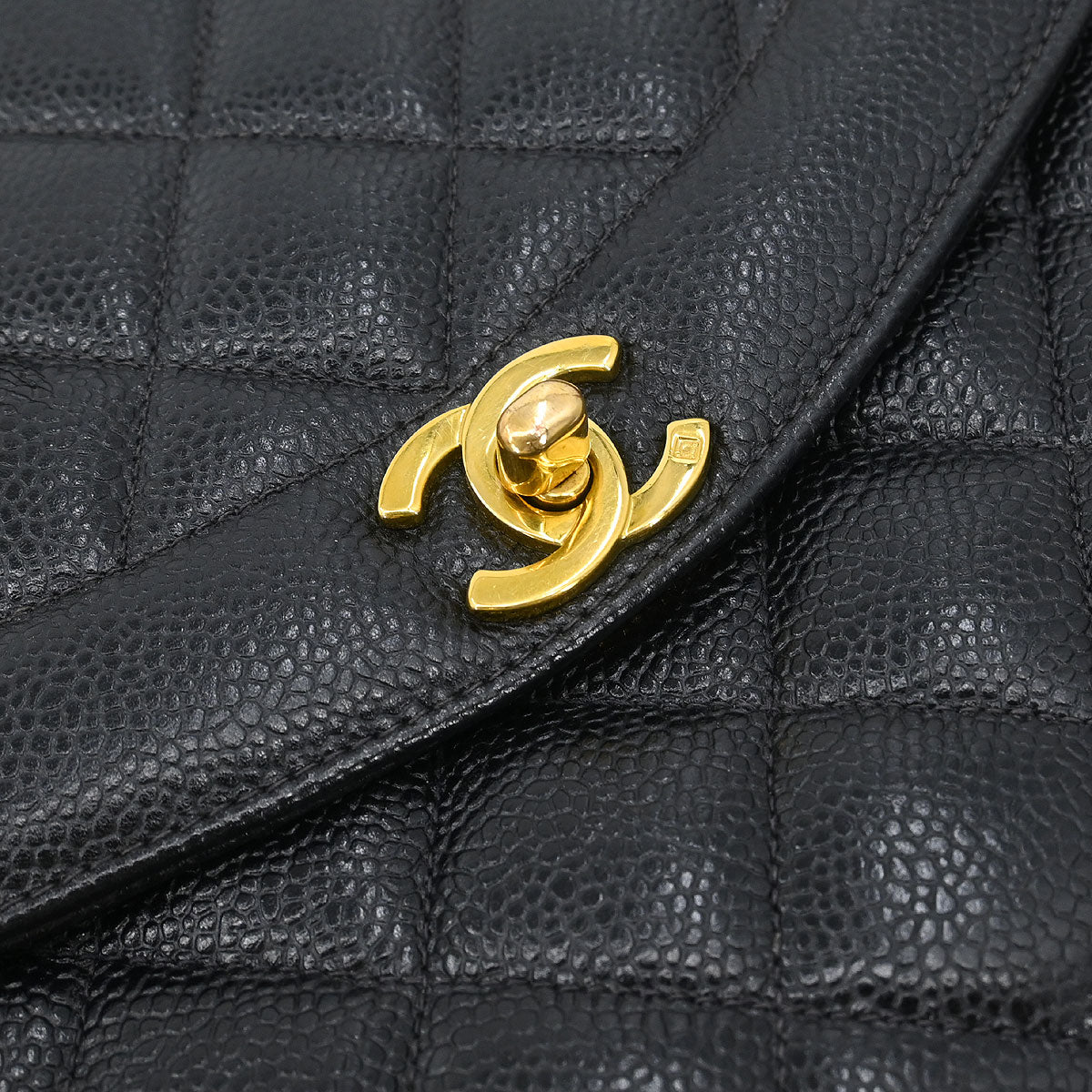 Chanel 1996-1997 Black Caviar Camera Bag Large - Image 3