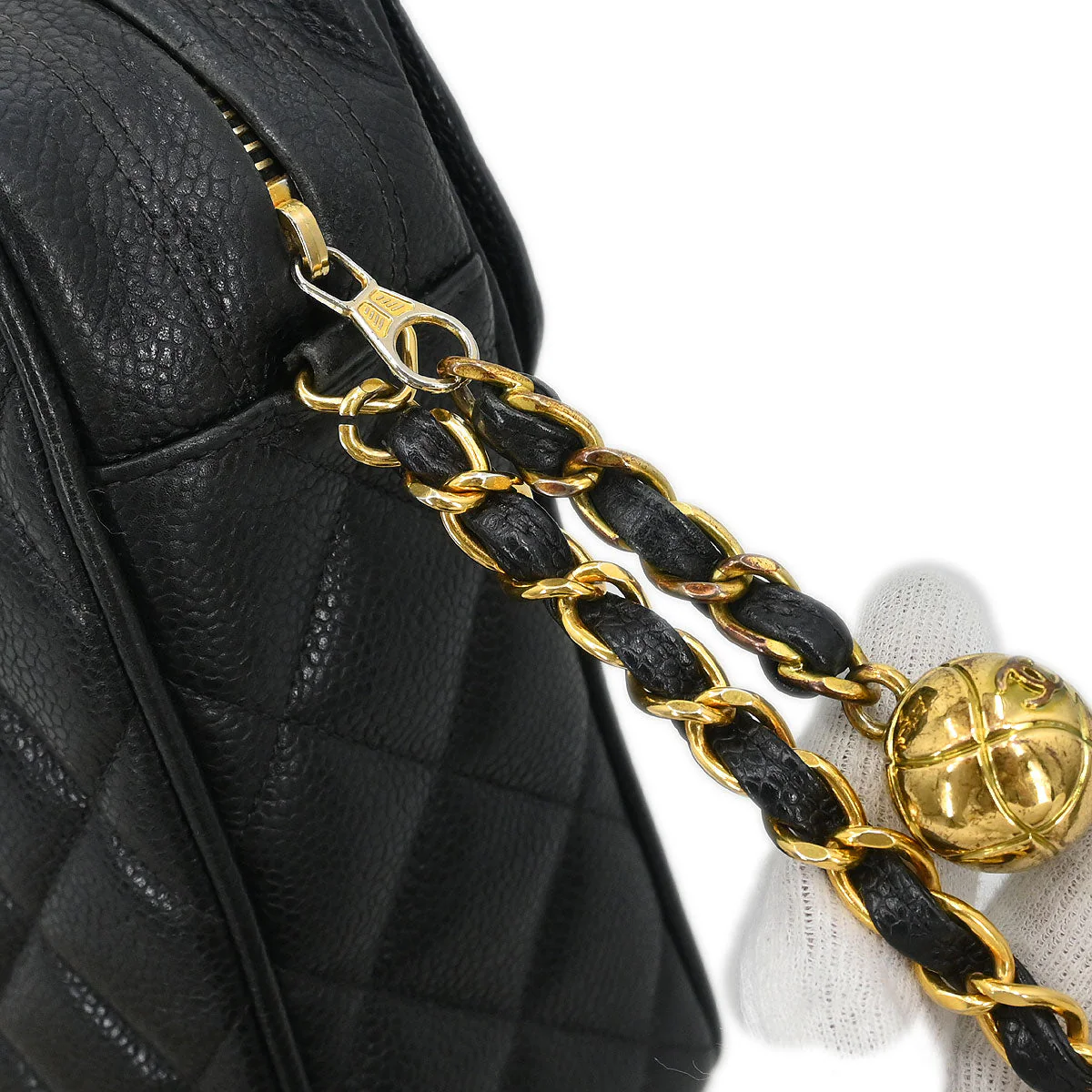 Chanel 1996-1997 Black Caviar Camera Bag Large - Image 4