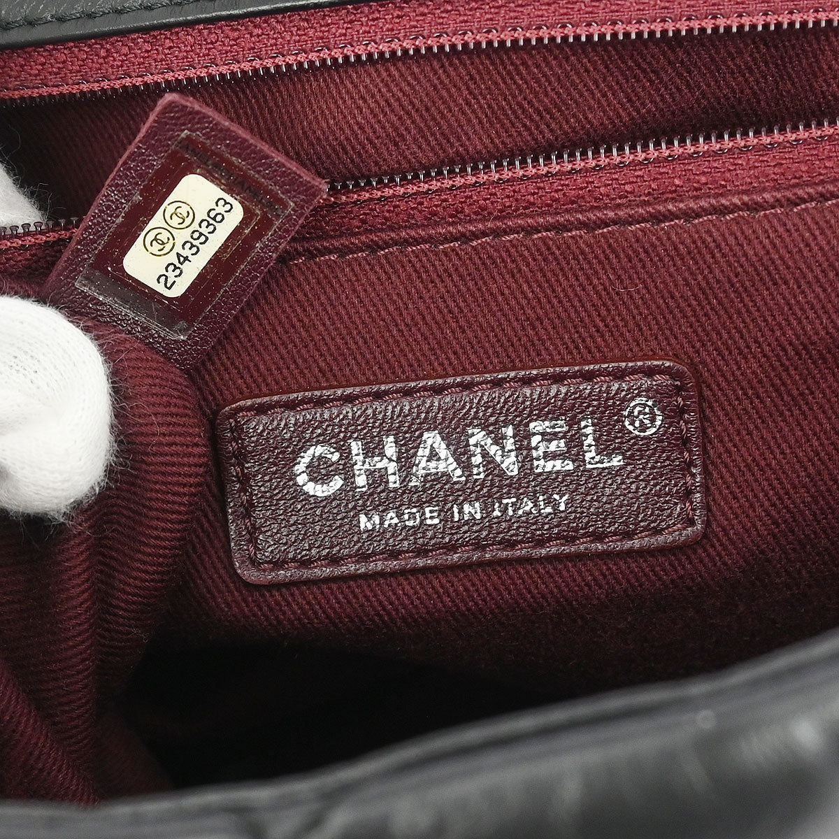 Chanel 2017 Black Tweed Calfskin Airlines Top Handle Flap Bag - Image 10