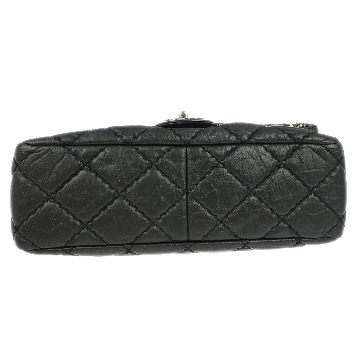 Chanel 2017 Black Tweed Calfskin Airlines Top Handle Flap Bag - Image 3