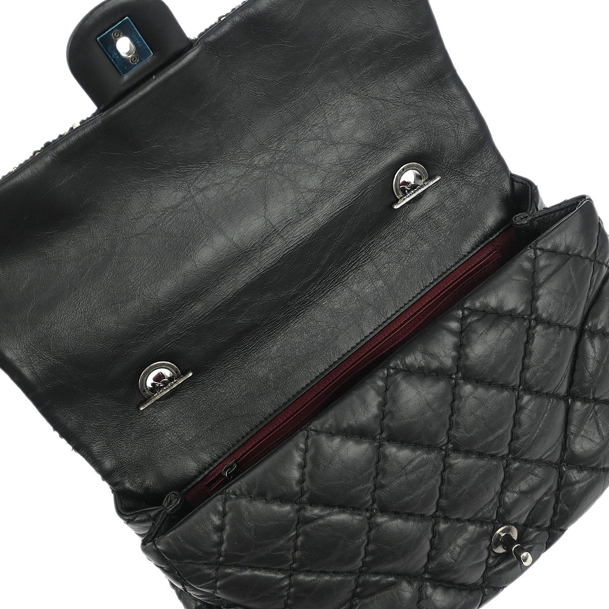 Chanel 2017 Black Tweed Calfskin Airlines Top Handle Flap Bag - Image 8