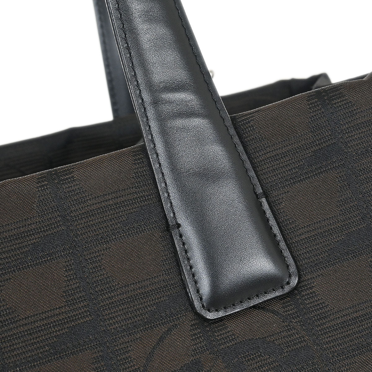 Chanel 2005-2006 Brown Black Jacquard Nylon Travel Line Tote Bag - Image 5