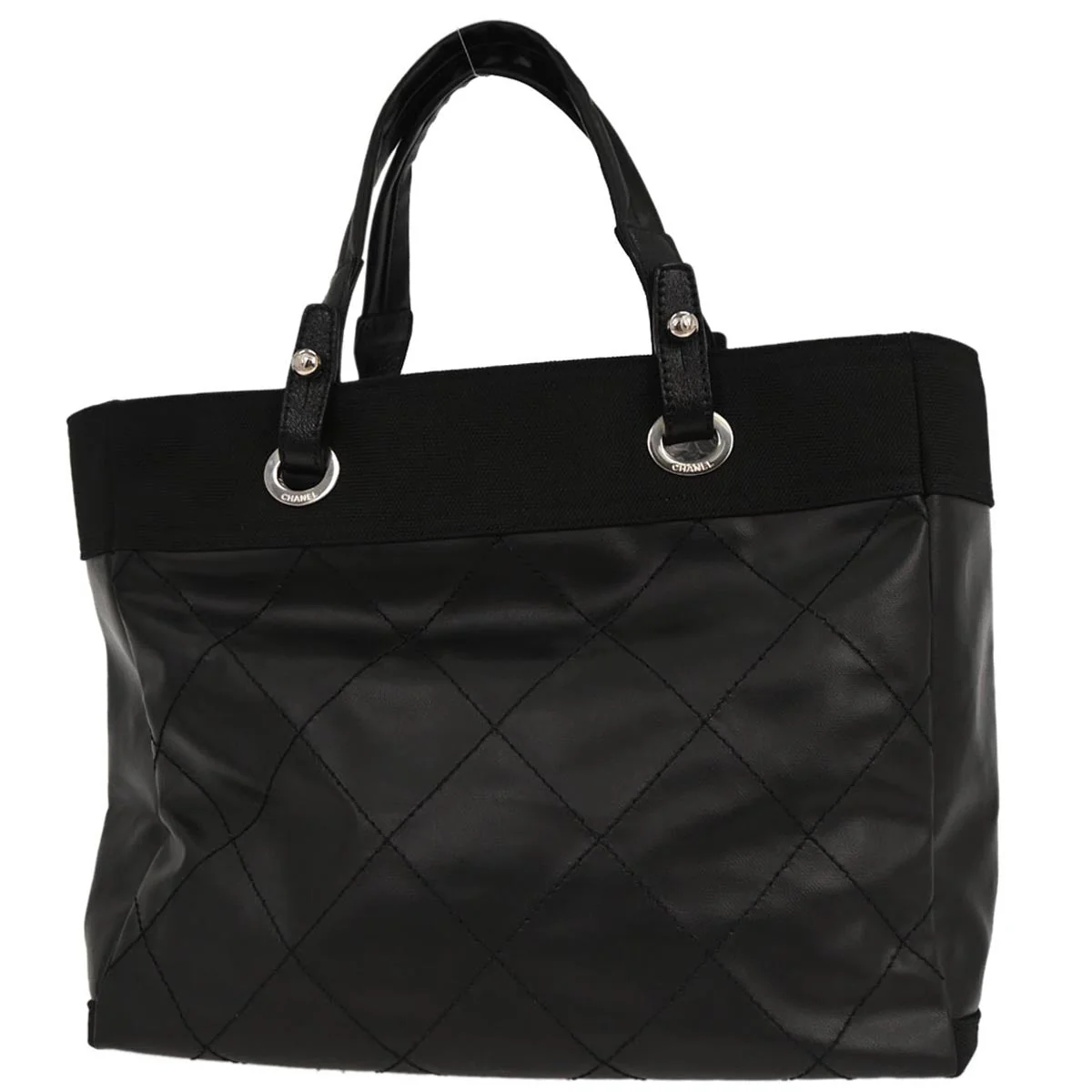 Chanel Black Leather Paris-Biarritz GM Tote Handbag - Image 2
