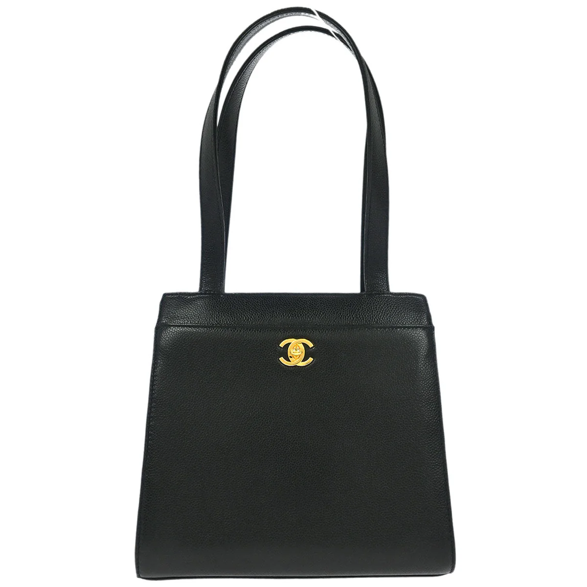 Chanel 1997-1999 Black Caviar Handbag