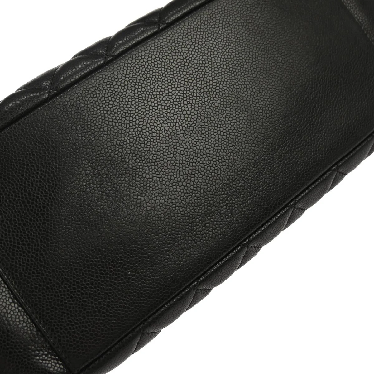 Chanel Black Caviar Skin Grand Shopping Tote GST Chain Handbag - Image 6