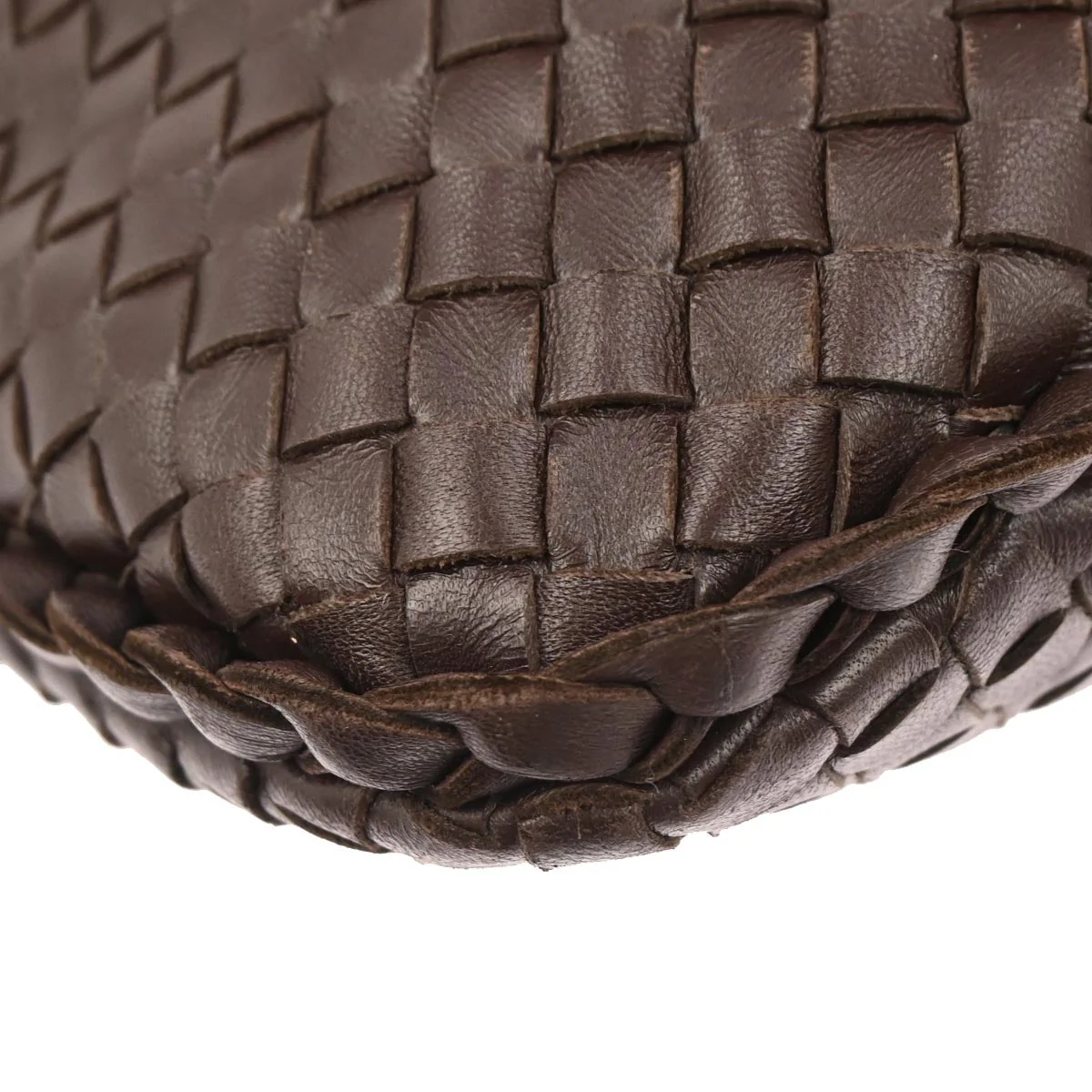 Bottega Veneta Brown Lambskin Intrecciato Hobo Handbag - Image 4