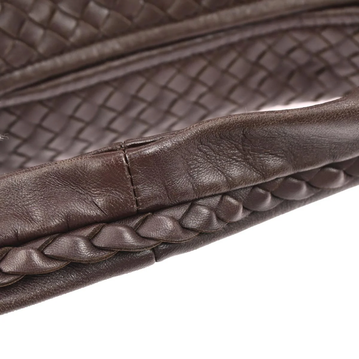 Bottega Veneta Brown Lambskin Intrecciato Hobo Handbag - Image 6