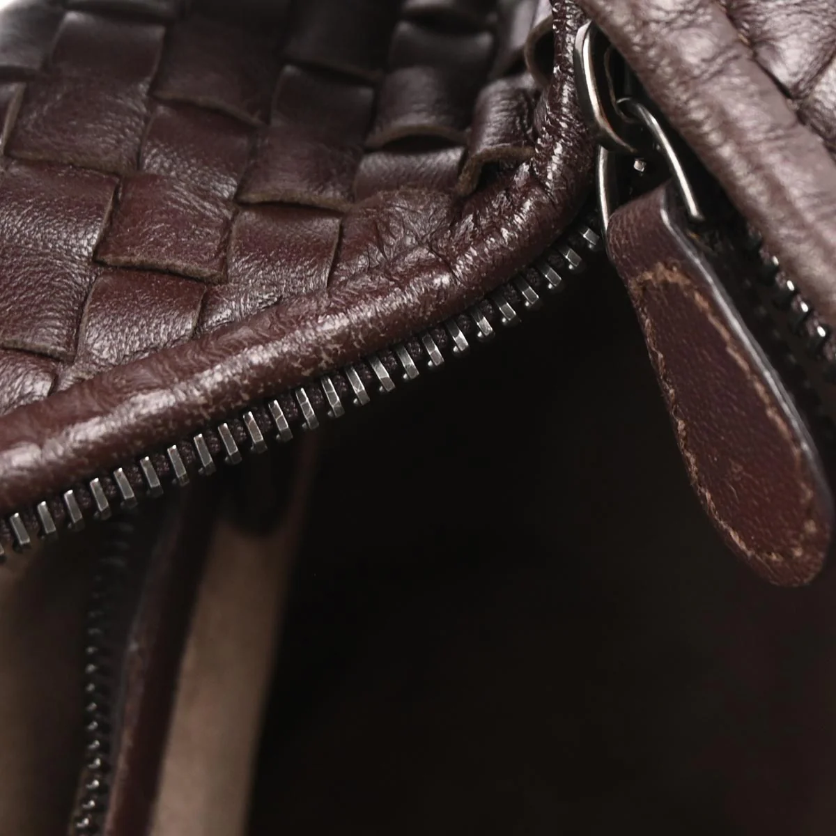 Bottega Veneta Brown Lambskin Intrecciato Hobo Handbag - Image 9