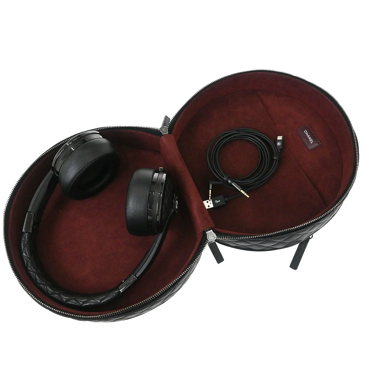 Chanel x Monster Wireless Headphones with Storage Bag Black - Image 7