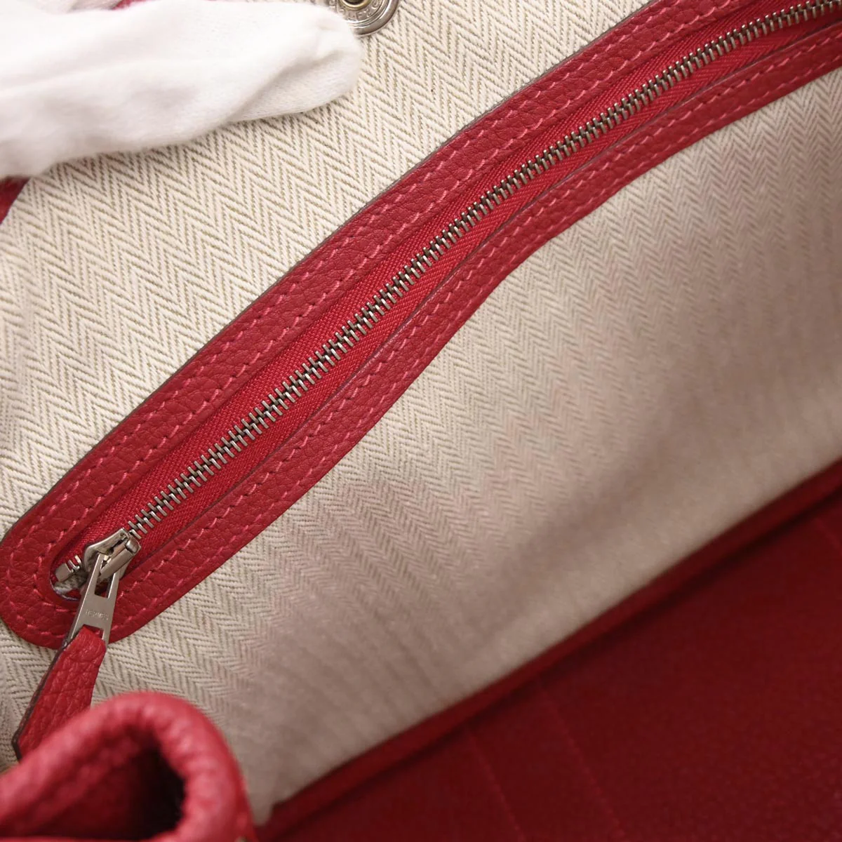 Hermes Rouge Grenade Negonda Garden Party 30 TPM Tote Handbag - Image 9