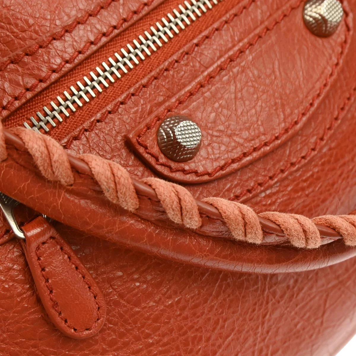 Balenciaga Red Lambskin City Medium 2way Shoulder Handbag - Image 4